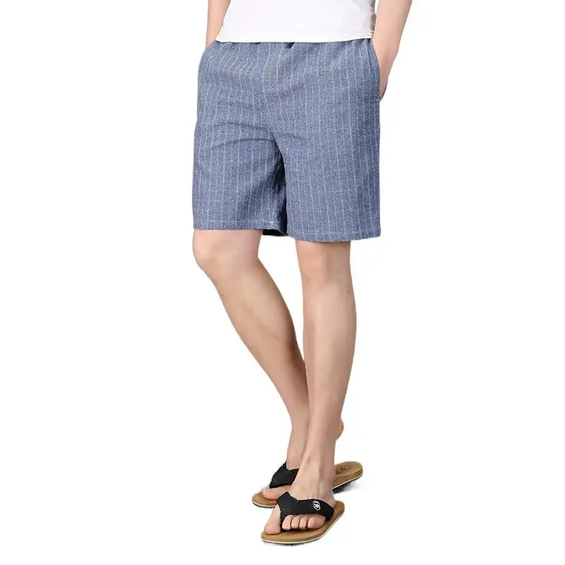 Casual plaid 100% cotton sleep bottoms men shorts plus size summer sleepwear male pajamas Arrow pants short pants