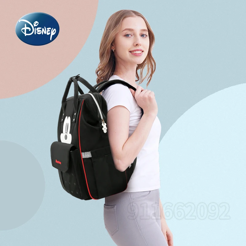 Disney Mickey\'s New Diaper Bag Backpack Luxury Brand Baby Diaper Bag Backpack Cartoon Cute Baby Bag Fashion Women\'s Backpack