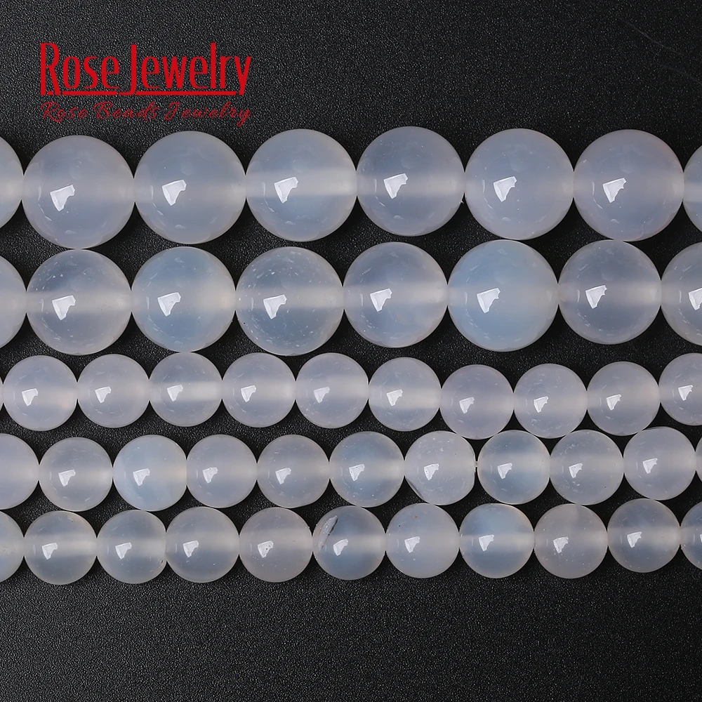 

ААААА качество натуральный камень белый Агаты круглые свободные нити бусины 15 "нить 4 6 8 10 12 мм выбрать размер для изготовления ювелирных изделий