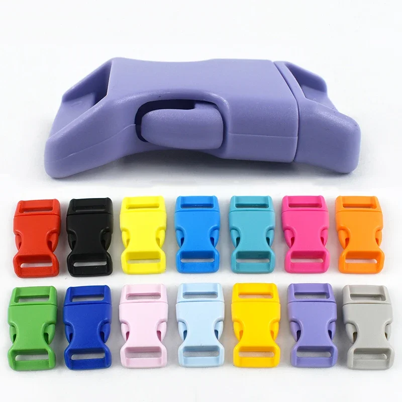 

20Pcs Plastic Release Buckles 10-25mm Dog Collar Adjustable Belt Hasp Buckle Webbing Strap Closure Insert Hooks Side Clip Clasp