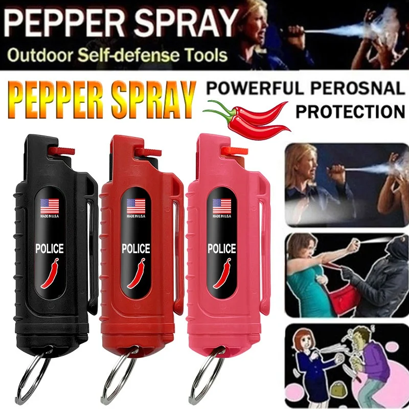 

Women's safety keychain pendant, anti-wolf spray, pepper spray, portable self-defense spray (20ml)