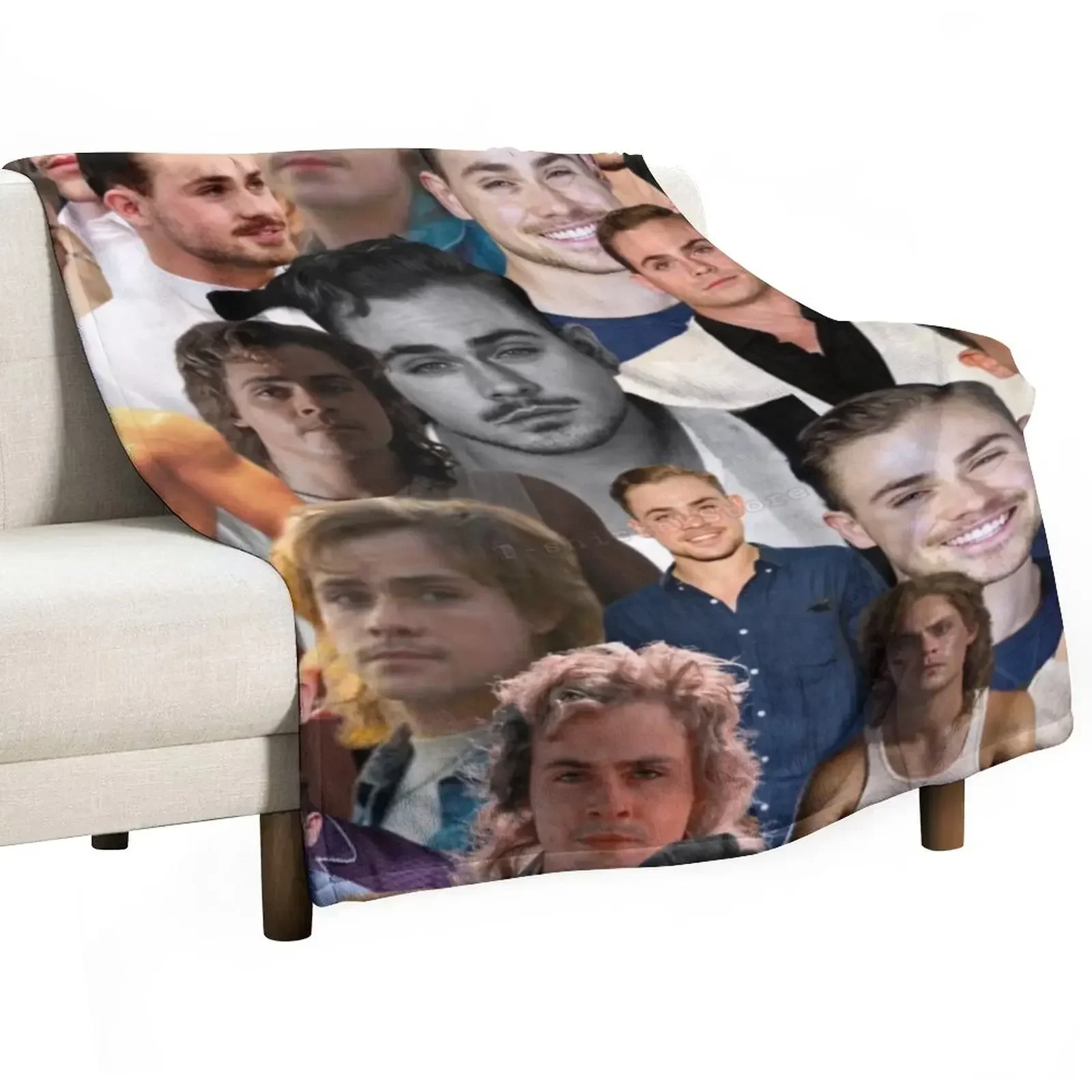 dacre montgomery photo collage Throw Blanket christmas gifts for winter Flannel Blankets