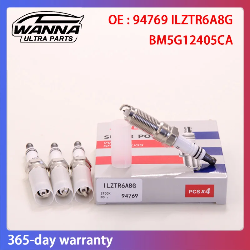

4/6pcs OE 94769 ILZTR6A8G BM5G12405CA Spark Plug Iridium Platinuim For Ford Fiesta ST KUGA Volvo C30 S60 2011-2013 S80 V40 1.6T