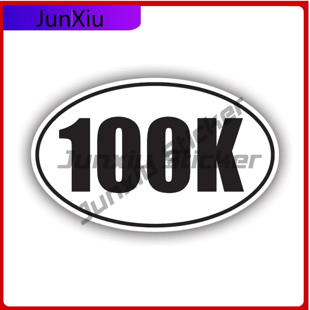 Stylish Oval 100k Sticker Decal Creative Uv Protected 100km 100 Kilometer Euro Ultra Marathon Run Runner Decal Outdoor