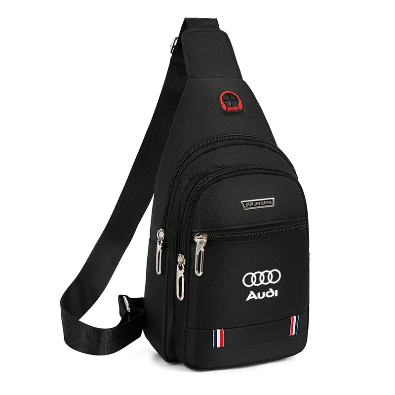 Leisure Car Small Backpack One-shoulder Messenger Bag Chest Bag For Audi Sline A3 A1 A4 B8 B7 A6 C7 A5 A7 A8 B9 B6 C6 Q2 Q3 Q5Q7