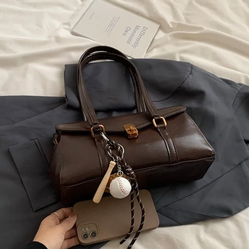 

Большая кожаная сумка-тоут для путешествий, премиум-класса, в модном винтажном стиле Парижа, повседневная простая сумка-мессенджер через плечо, вместительная женская сумка