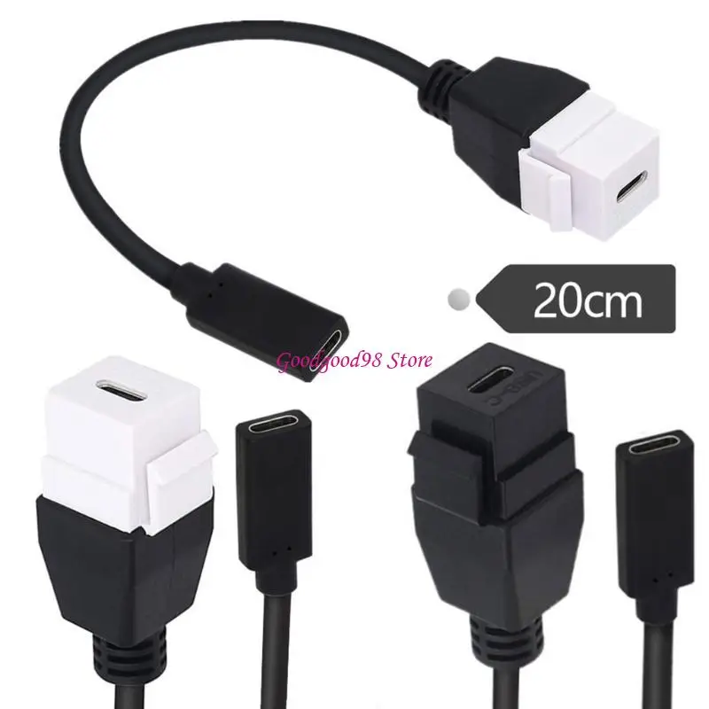Fast Speed 10Gbps USB 3.1 Type C Female to Keystone Female Extension Cable 