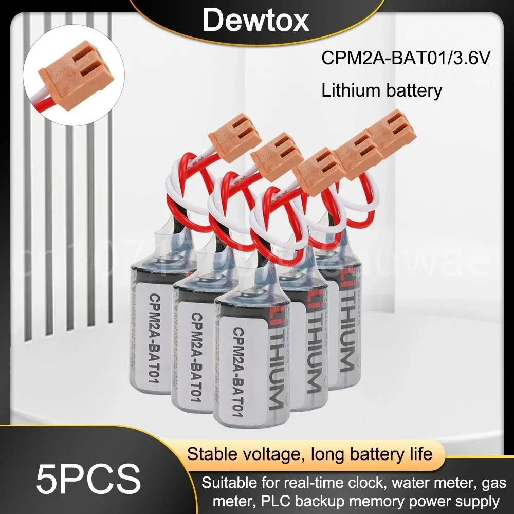 5 uds Original nueva batería JZSP-BAT01 ER3V 3,6 V JZSP-BAT01 batería de litio PLC Control Industrial torno CNC enchufe marrón