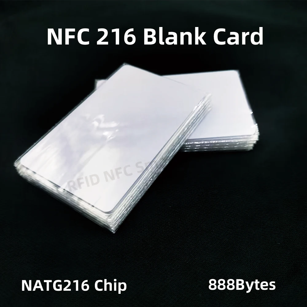 Imagem -02 - Impermeável Pvc em Branco Nfc Cartões Rfid hf 888bytes Negócios Anti-falsificação Link Ntg 216 1356 Mhz 10 Pcs 50 Pcs