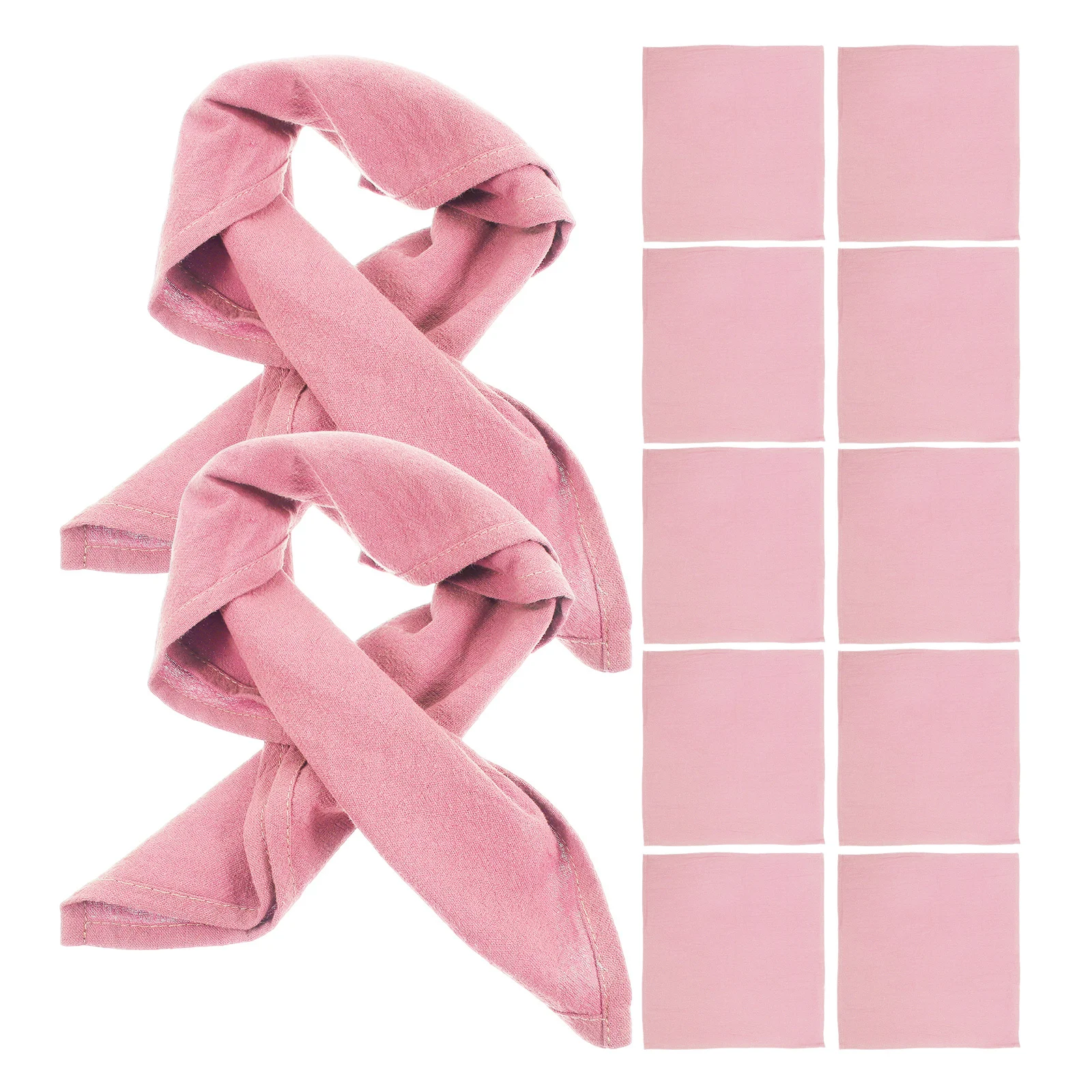

12Pcs Cotton Dinner Napkins Natural Washable Soft Blush Pink 40cm Reusable for Weddings Parties Restaurants Home