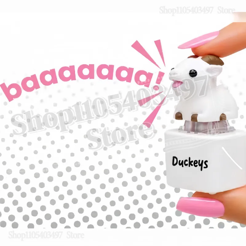 Screaming Goat & Seagull Mine Sound Button Keychain,Light Up Mechanical Switch Fidget Clicker,Noise Maker Novelty Gift for Party view 3