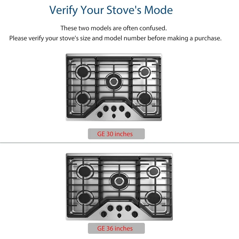 Stove Cover For 36 Inch GE Gas Range Model JGP5036 PGP7036 PGP9036 CGP5036 0.4MM Thickness Reusable Stove Burner Covers