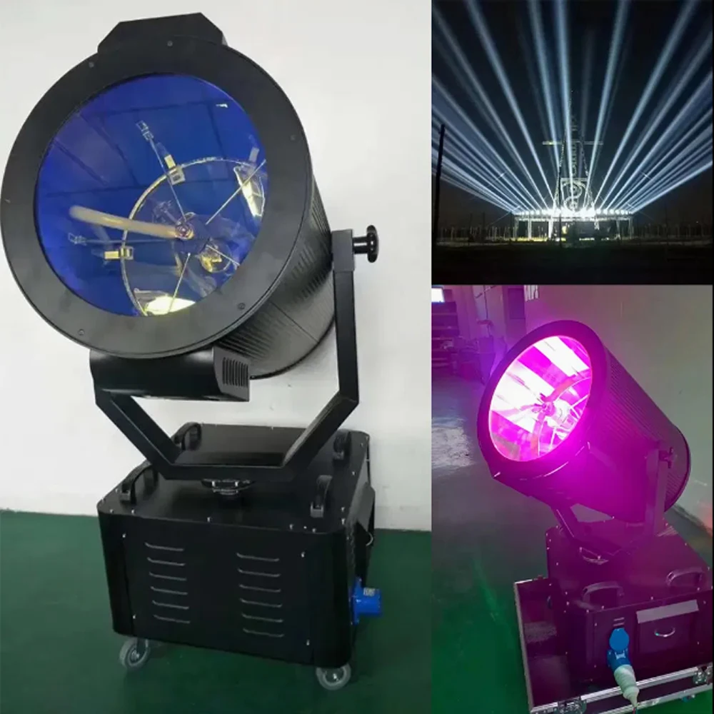 Outdoor 4KW 1KW Search Light Beam Tracker Light City Sky Woodcase Pack for Bridge Building Shop ADS.