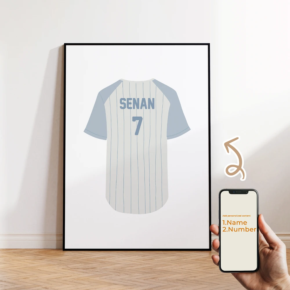 

1Pcs Customize Personalized Jerseys Wall Art Prints Canvas Painting Poster Picture For Living Room Home Decor