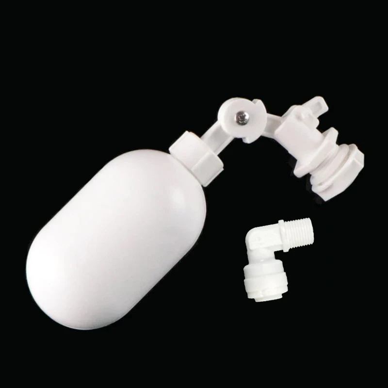

1pc Plastic Float Valve Adjustable Auto Fill Float Ball Valve Water Control Switch 1/4" Inlet For Water Tower Tank