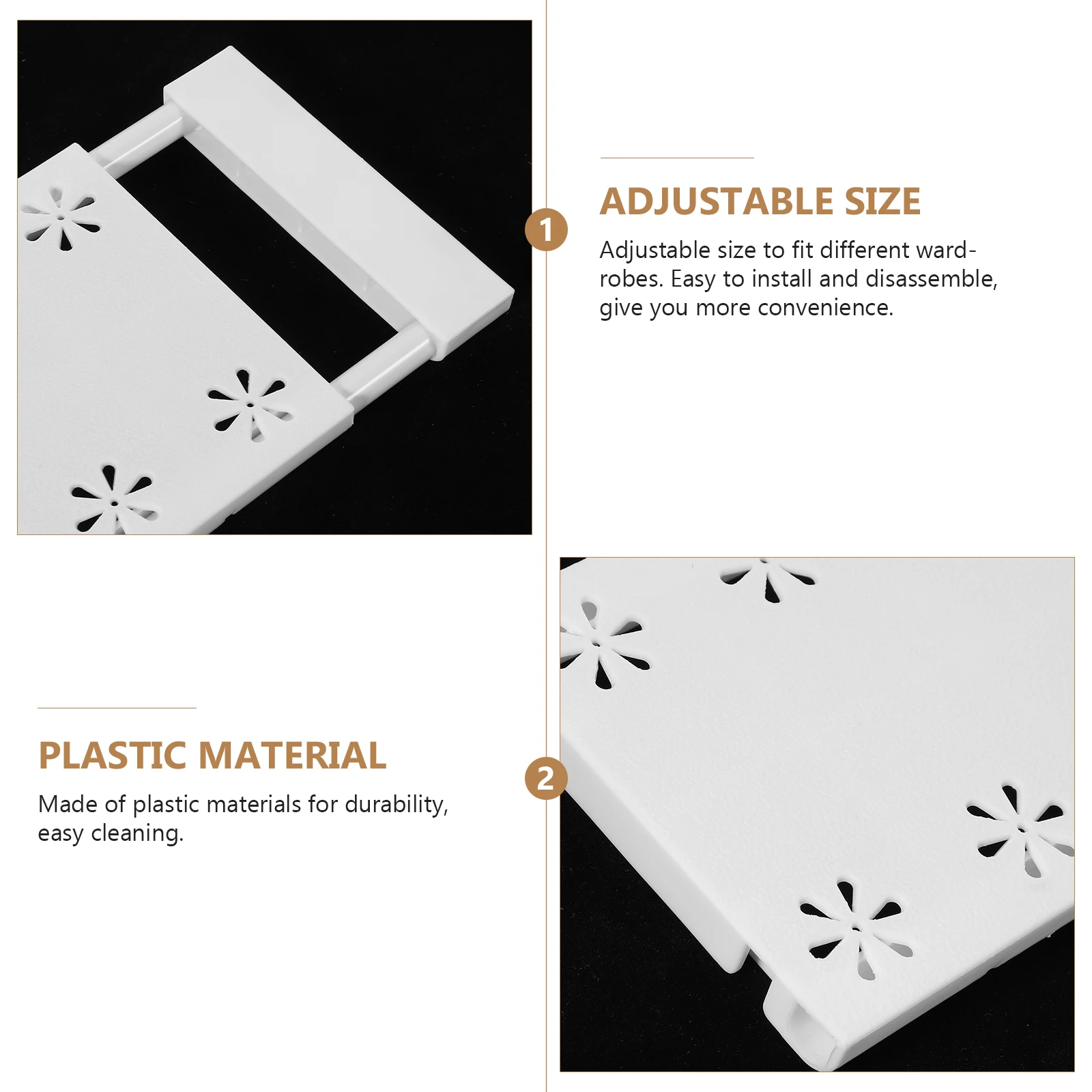 

Telescopic Shelf 32 48cmx10cm White Expandable Closet ganizer Adjustable Tension Rack for Wardrobe Kitchen Storage Solution