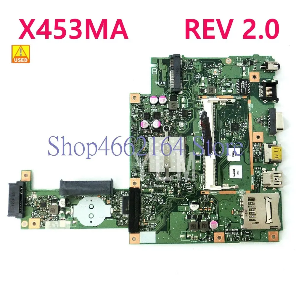 

X453MA notebook Mainboard REV2.0 For ASUS X453MA X453M X453 X403M F453M Laptop Motherboard Test OK Used