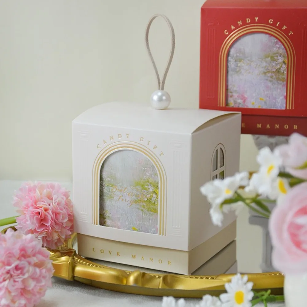 

10pcs Luxury Chinese Candy Boxes Paper Elegant Sweet Snack Packaging Box Portable Empty Handheld Gift Box Birthday Party