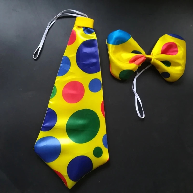 Polka Dot Clown Tie Circus Bow Tie Polka Dot Bow Headband Clown Bow Tie Clown Cosplay Tie Halloween Cosplay