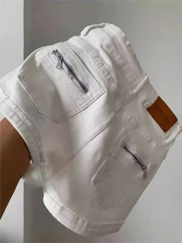 

High Waist A-Line Denim orts Women's plus Size Elastic Slimming Hot Pants Cotton Stretch Jeans Summer Wear for Adults