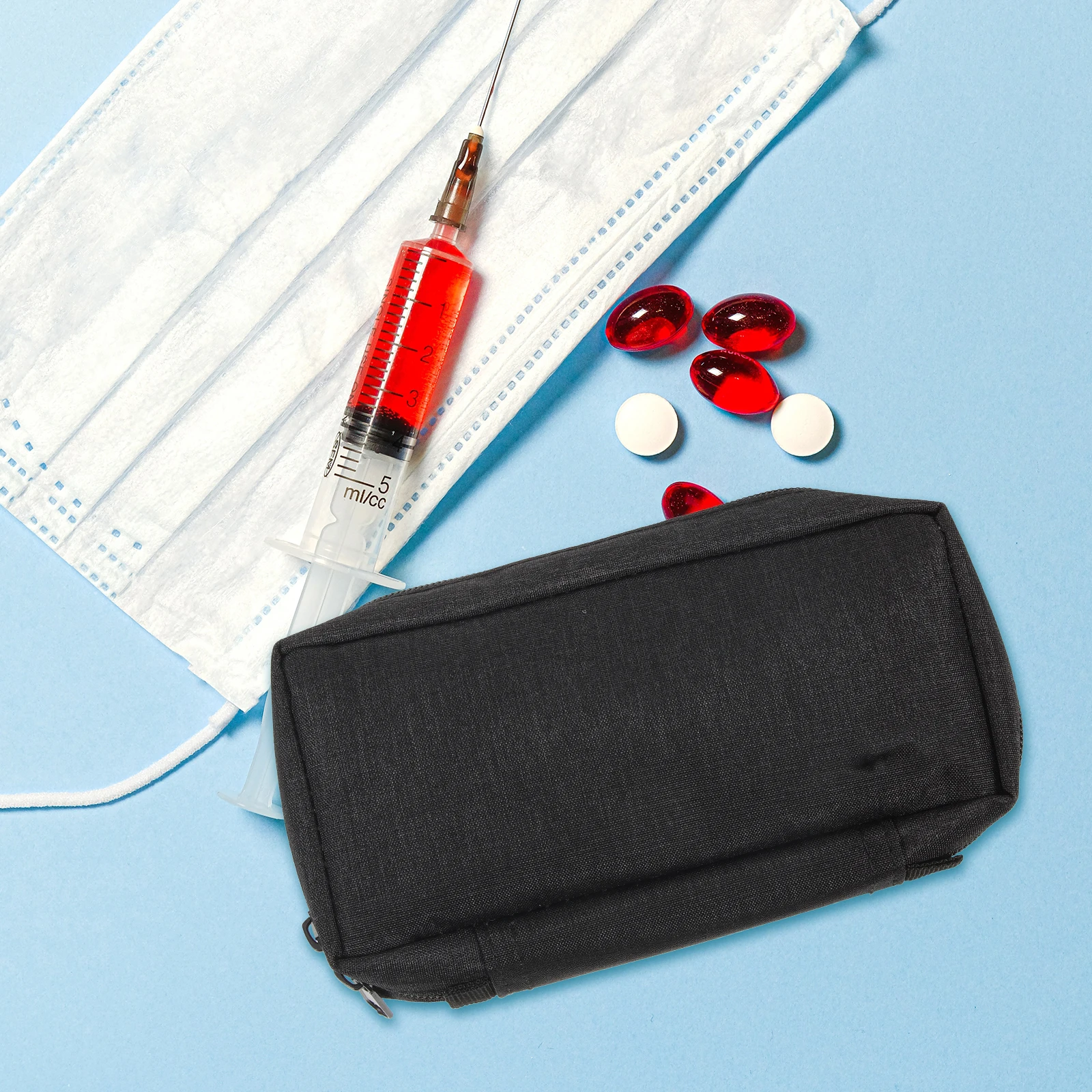 

1 set Insulin Cooler Bag Black Portable Reusable Travel Case Diabetes Supplies Storage Medication Pouch Cool Injections ganizer