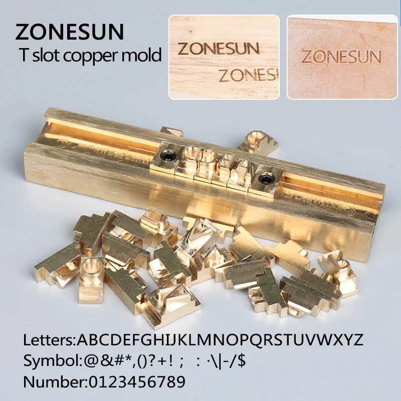 ZONESUN ตัวอักษรทองเหลือง ตัวอักษรที่กําหนดเอง