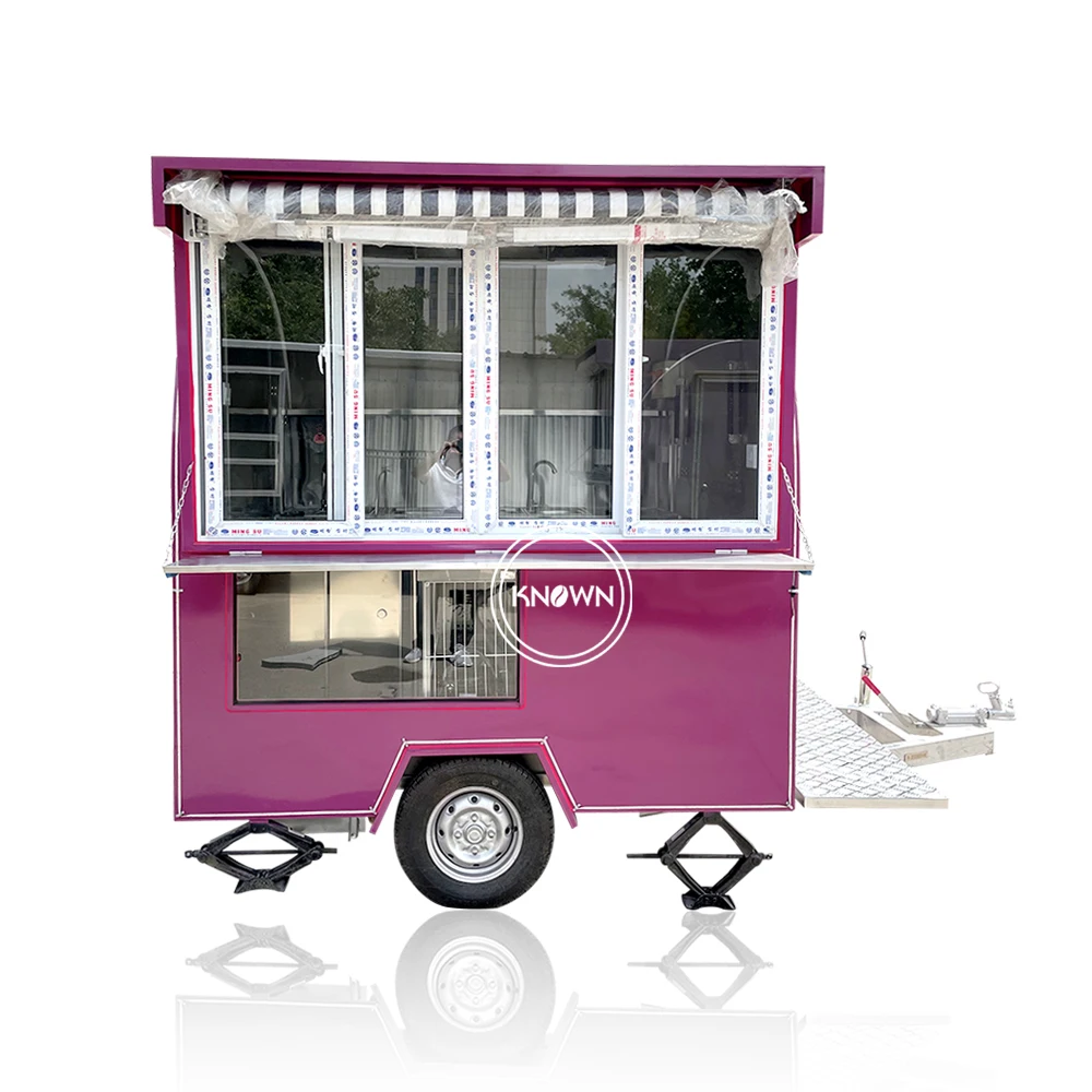 

Custom Mobile Kitchen Fast Food Trailer Catering Food Truck Ice Cart Kitchen Van Shop Station Mobile Caravan Trailers for Sale