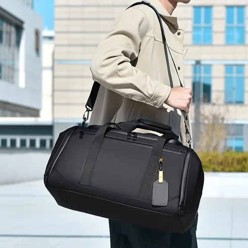 Imagen 2 del producto Bolsa de viaje de gran capacidad: tela Oxford duradera, bolsa de gimnasio deportiva nocturna espaciosa y elegante con múltiples compartimentos