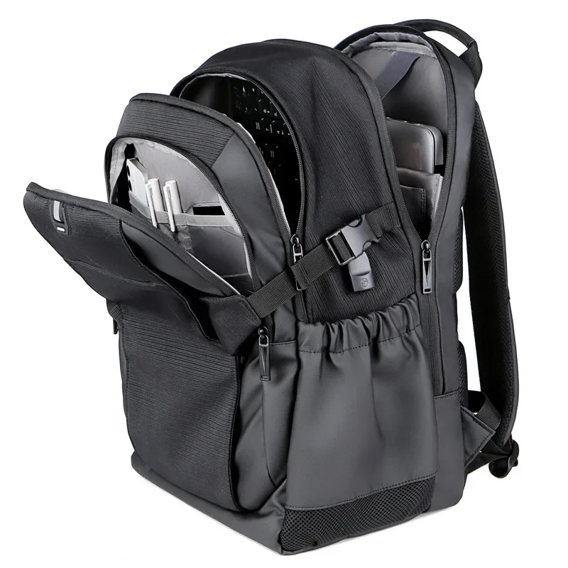 Imagem -02 - Mochila Estudantil Escolar Homens Grande Capacidade Business Travel Bags Impermeável Multifuncional Usb Carregamento Laptop Mochilas