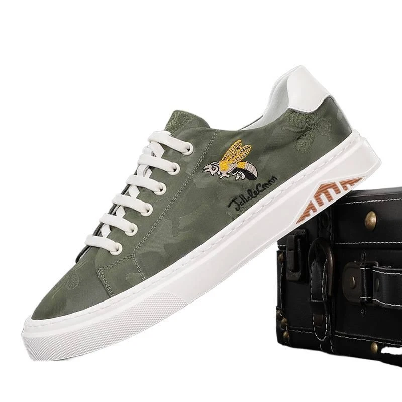 

New Spring Men's Shoes Chinese Style Breathable Plaid Lace-up Low-top Men's Casual Canvas Shoes