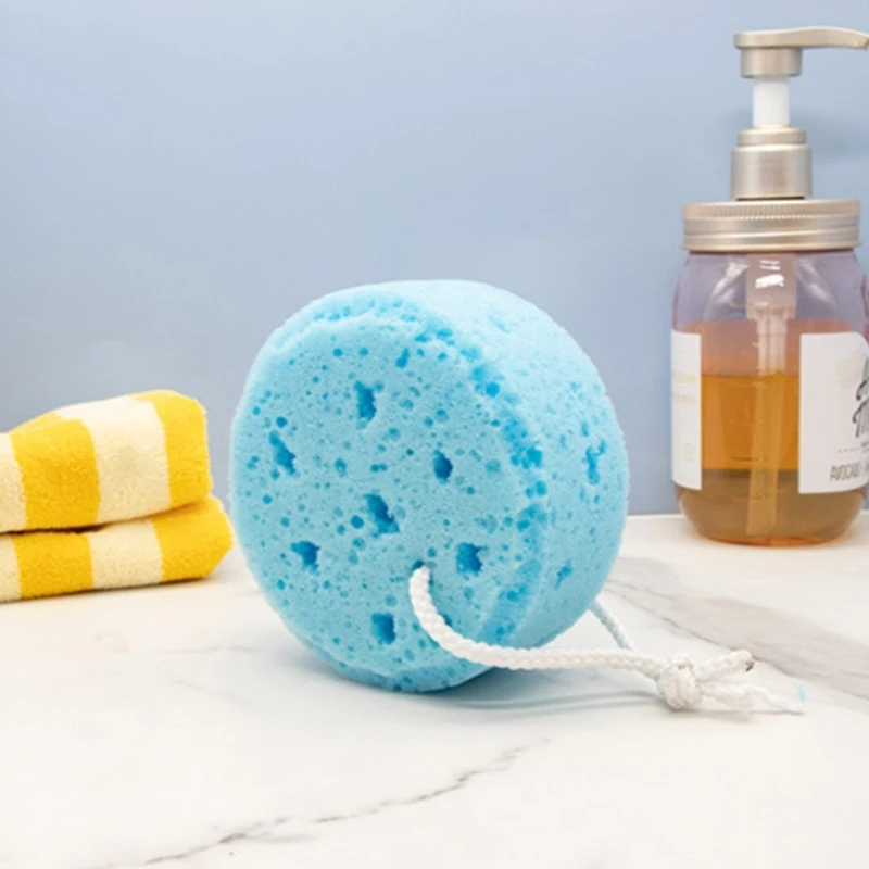 Round face Sponge Scrubber for Shower efreshing Massage Smooth Skin Suitable for Home or Hotel Use