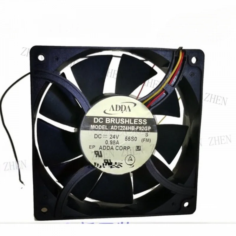 Y  FOR AD1224HB-F92GP DC24V 0.98A 12038 12CM 3-Wire Inverter Alarm Cooling Fan
