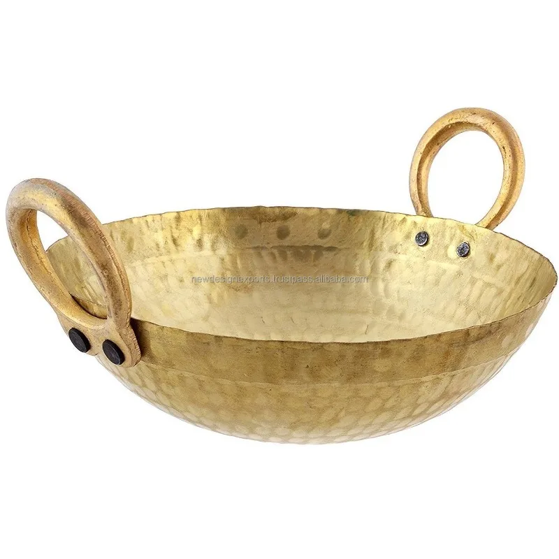 

Brass ware cooking Kadai is good for family restaurant kitchen health