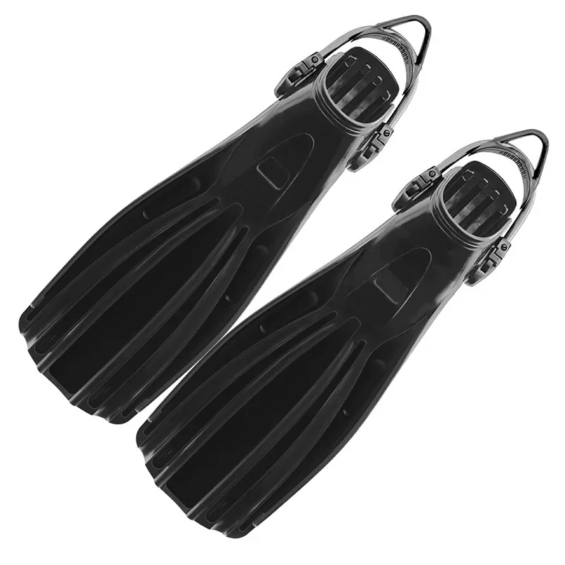 Spring heel open heel universal medium and long professional deep diving fins four-line diamond scuba diving frog shoes