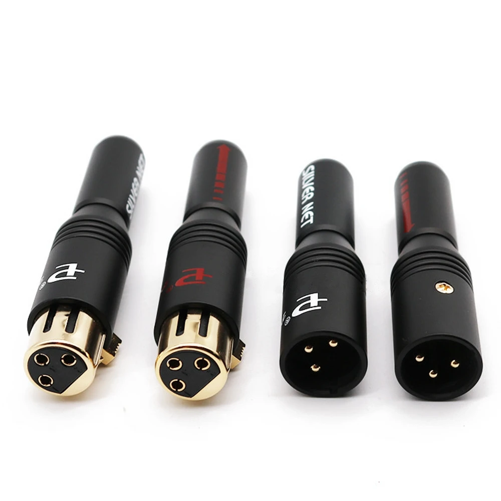 Original American Pailiccs HiFi 24K Gold Plated XLR balance Plug Male Female Connector DIY Audio Cable Adapter microphone plug