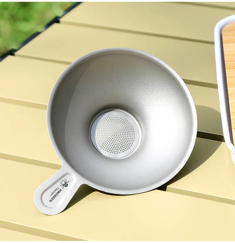 

Мини-фильтр для чая из чистого титана, титановая воронка, портативная, легкая посуда, кемпинг, дом, A726