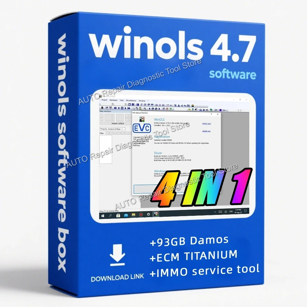 

2025hot Winols 4.7 ECU Programming Tool+93GB damos Files+ ECM TITANIUM 26100 + Immo Service Tool V1.2 + Installation Video Guide