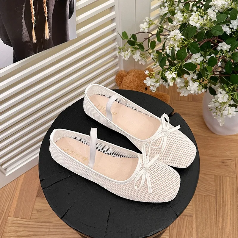 

Women's Mary Jane Shoes Fashion Air Mesh Casual Shoes for Woman Comfortable Vacation Flat Shoe Designer Shoes Sandalias De Mujer
