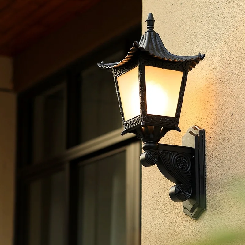 

Outdoor Wall Lamp Chinese Style Waterproof Light Retro Garden Villa Courtyard Loft Porch Wall Sconce External Lighting Fixture