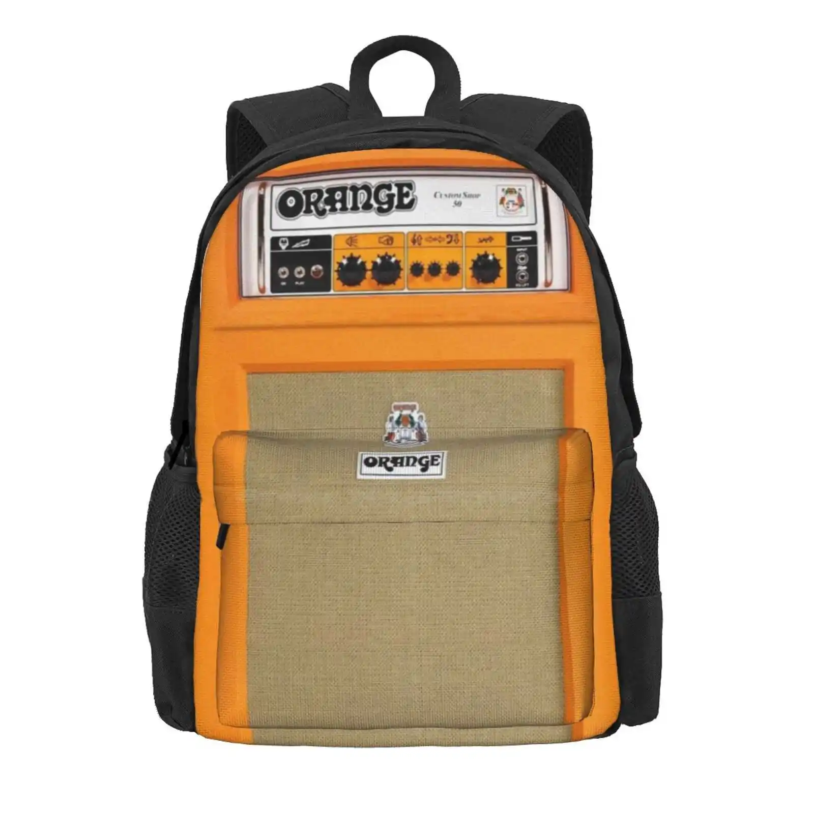 Orange Hot Sale Schoolbag Backpack Fashion Bags Orange Guitar Amp Dplmt Music