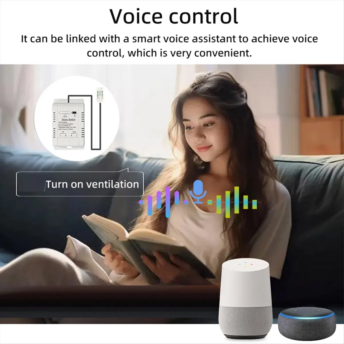 828 WiFi Smart Temperature and Humidity Switch with 1M Sensor 16A Temperature Humidity Switch Supports Voice Control