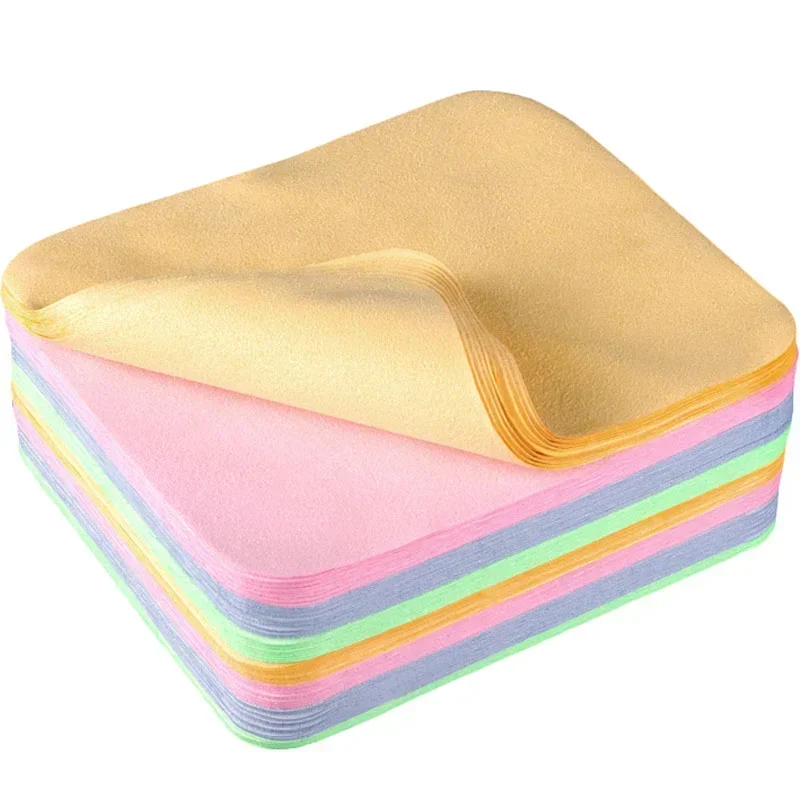 40PCS Suede Eyeglasses Cleaning Cloth Premium Microfiber Eyeglasses Cloth Cell Phone Screen Cleaning Cloth Random Color