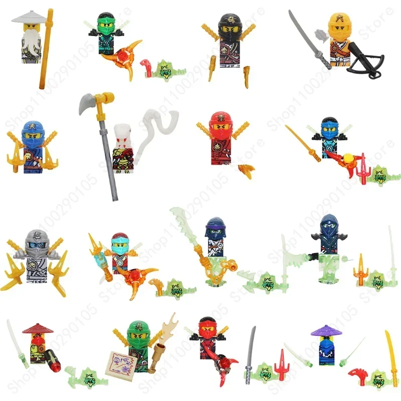 Anime Figure Building Blocks Modelo, Bonecas, Action Toy, Lloyd, Garadon, Kai, Zane, Cole, Jay, Nya, Mestre Wu, NadakShaka, Shinobi