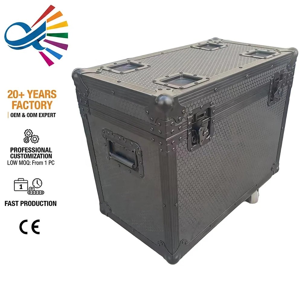 2IN1 8 Inch Speaker Flight Case Waterproof Shockproof Aluminum Box Heavy Duty Storage Trunk for Professional Audio Events