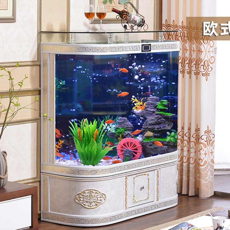 Fish tank aquarium medium 1.2 meters living room fish tank household water-free ecological glass landscaping large goldfish tank