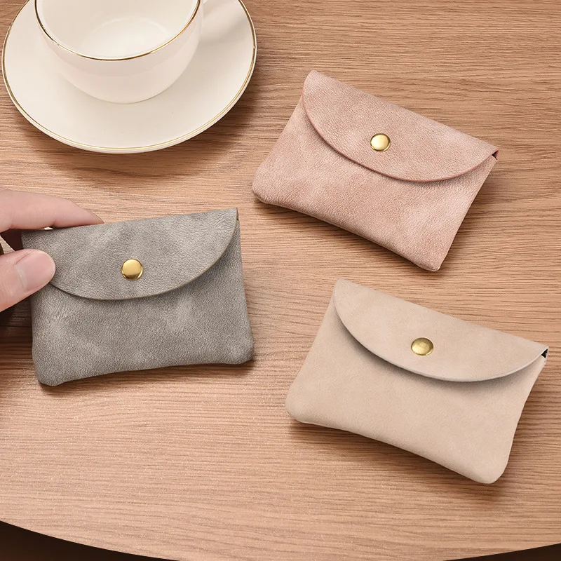New Retro Coin Purse Ladies Short Wallet Card Holder Key Earphone Storage Bag