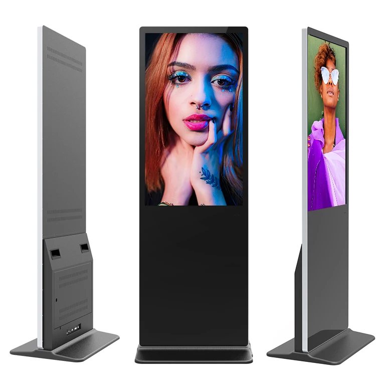 43 55 65 Inches Indoor Floor Stand Display Advertising Vertical Totem Touch Screen Lcd Monitor Touch Screen Interactive Kiosk