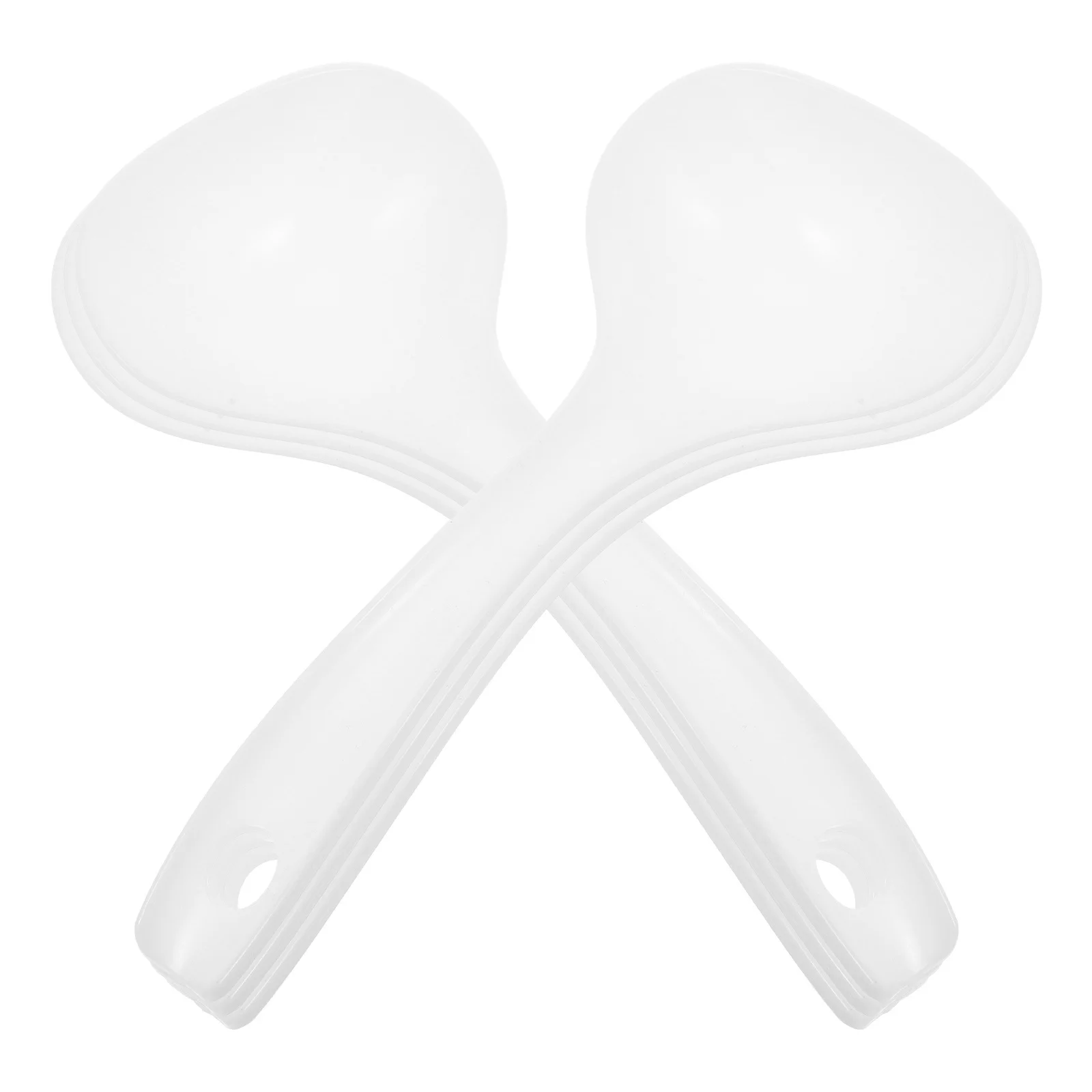 

6pcs Large Serving Spoon Reusable Plastic Long Handle Soup For Restaurant Canteen Kitchen Use Porridge Ladle Cooking Ladle