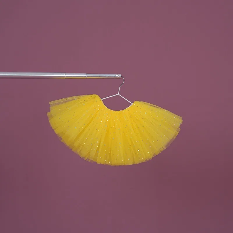 

Sequined Ballet Half Tulle Skirt for Girl Dance Exam Training Dress Dance Class Daily Kindergarten Performance Dance Short Skirt