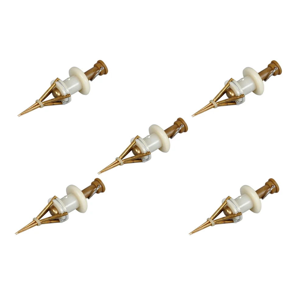 

5pcs Bait Clip Portable Fishing Tackle Accessory Non-Slip Copper Bloodworm Tool Touch-Free Hooking Red Worm